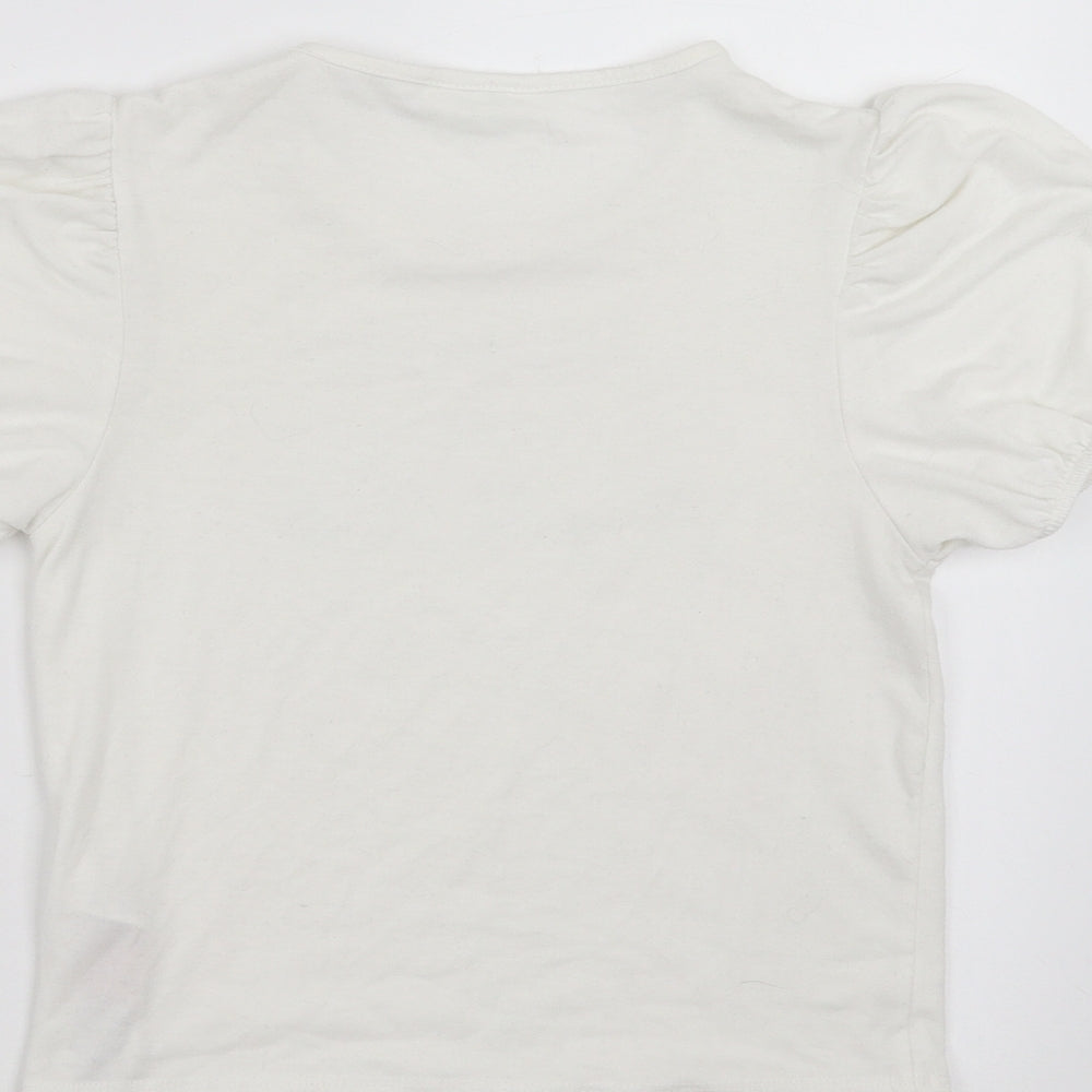 Primark Girls White   Basic T-Shirt Size 10-11 Years  - always see the bright side