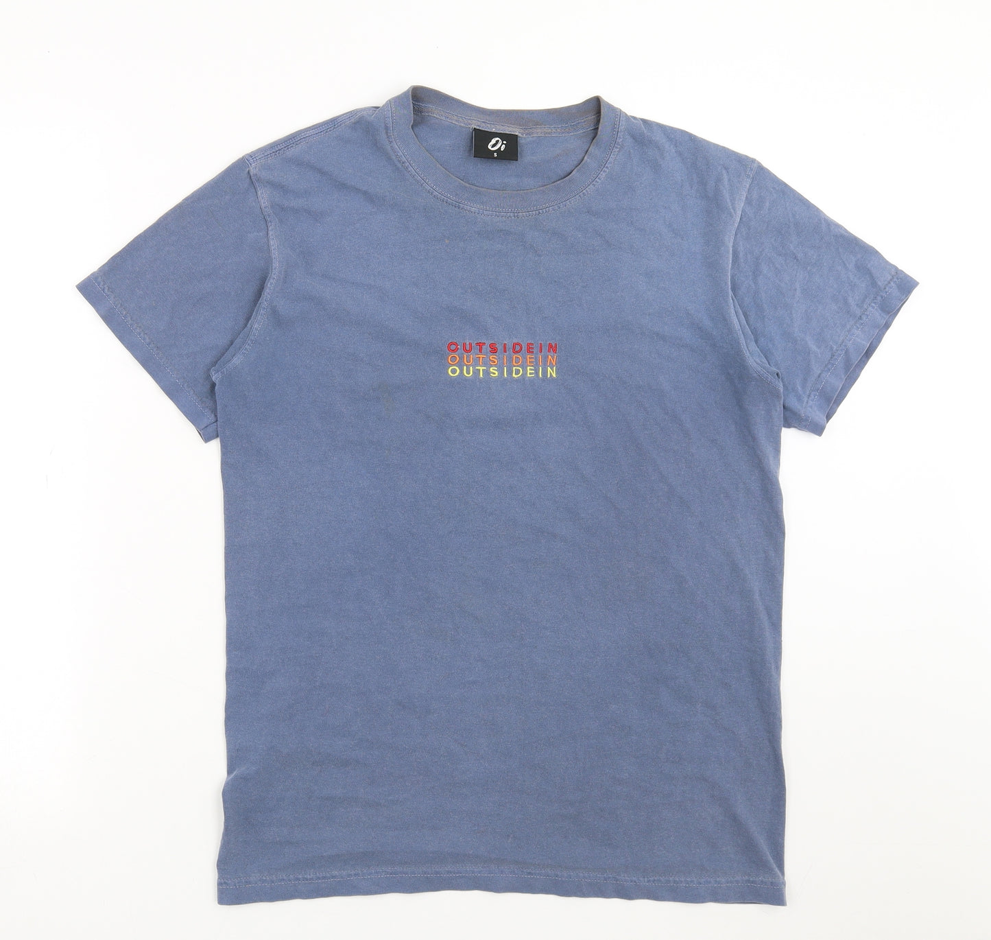 Oi Mens Blue    T-Shirt Size S  - outsidein