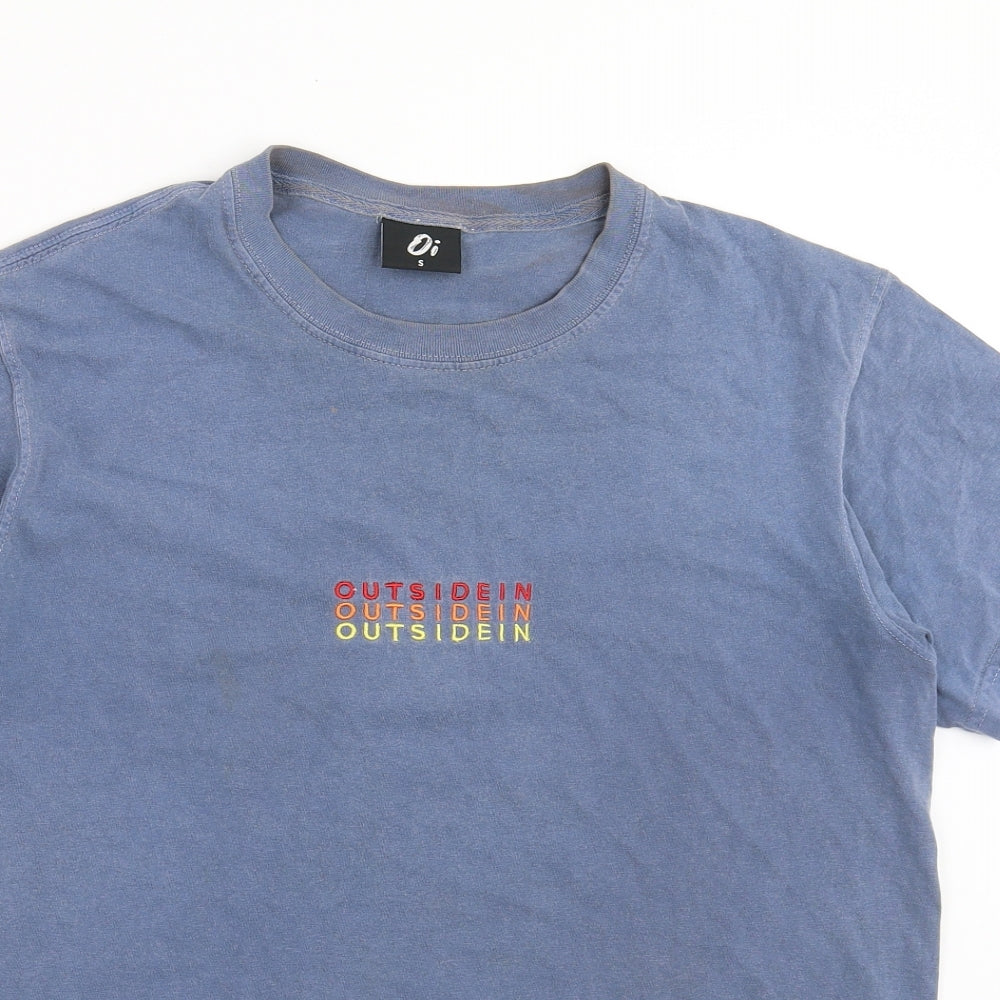 Oi Mens Blue    T-Shirt Size S  - outsidein