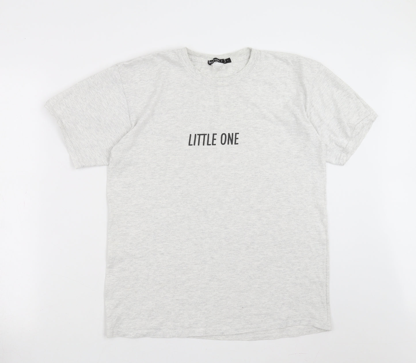 Boohoo Mens Grey    T-Shirt Size S  - little one