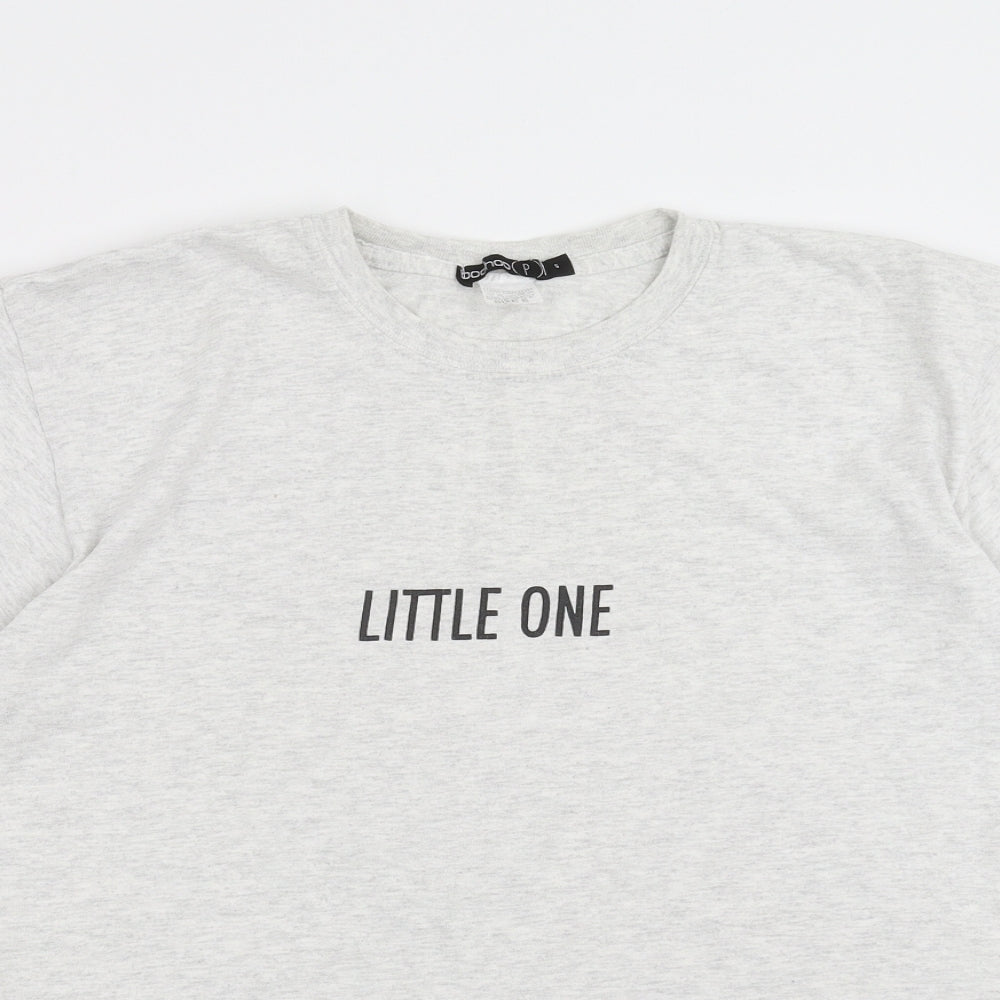 Boohoo Mens Grey    T-Shirt Size S  - little one