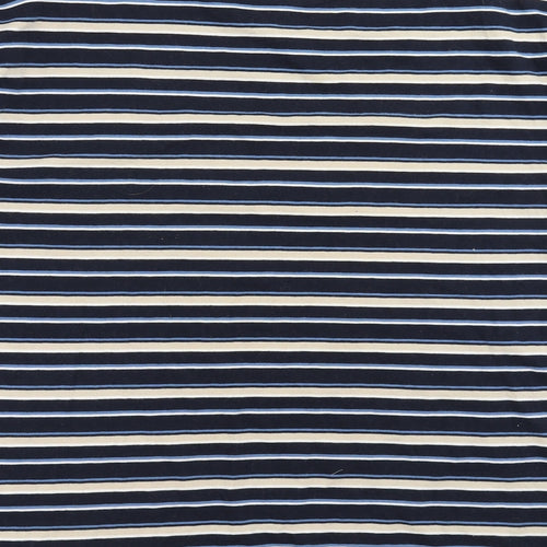 Zantos Mens Blue Striped   T-Shirt Size L