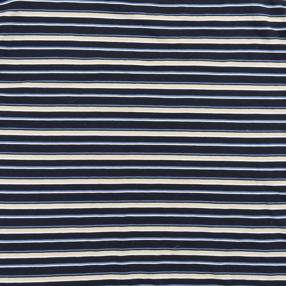 Zantos Mens Blue Striped   T-Shirt Size L