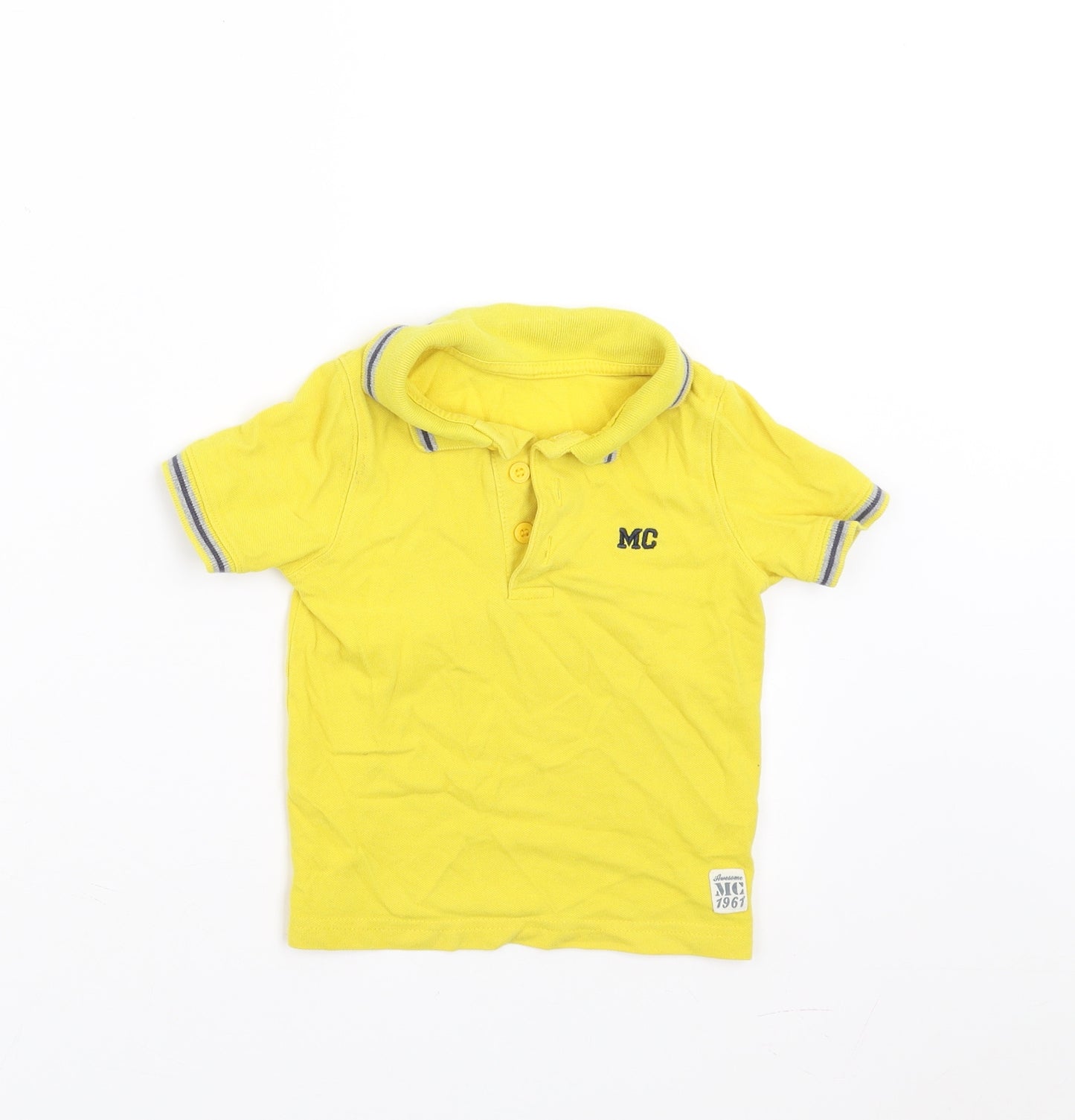 Mothercare Boys Yellow   Basic Polo Size 2-3 Years