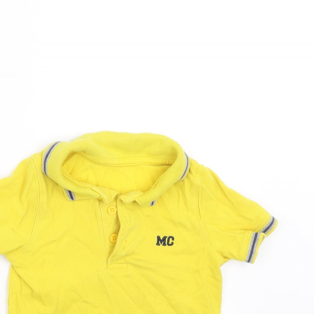 Mothercare Boys Yellow   Basic Polo Size 2-3 Years