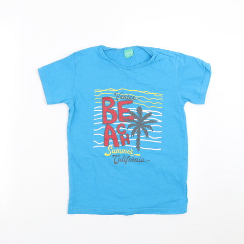 elsima Boys Blue   Basic T-Shirt Size 9 Years  - beach summer