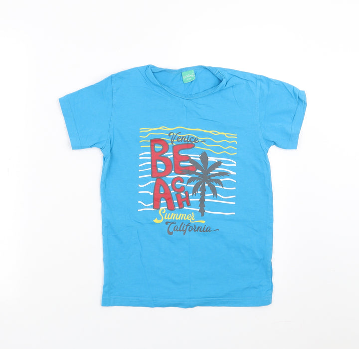 elsima Boys Blue   Basic T-Shirt Size 9 Years  - beach summer
