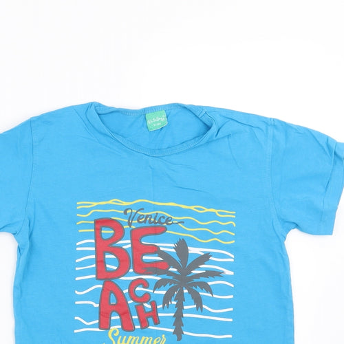 elsima Boys Blue   Basic T-Shirt Size 9 Years  - beach summer