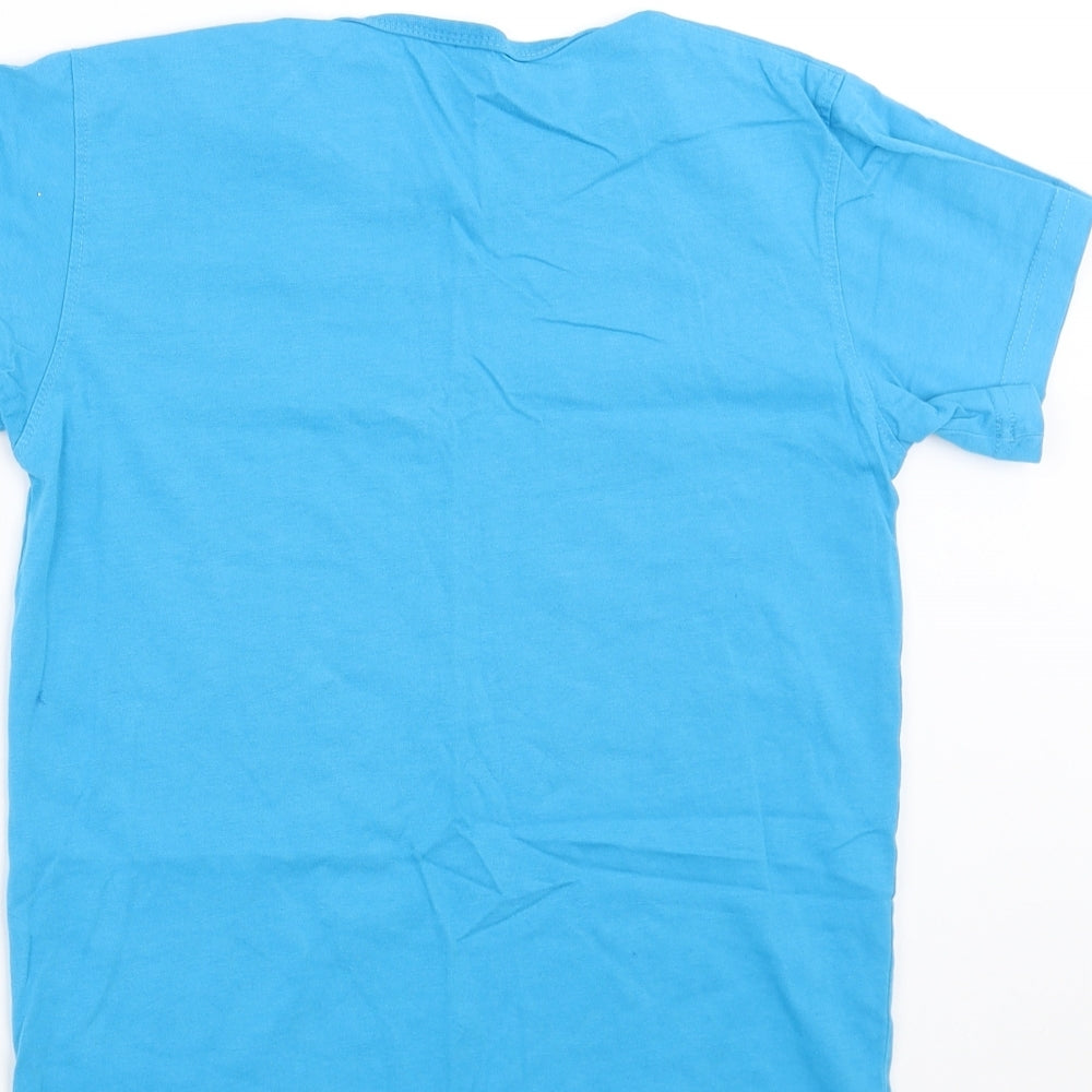 elsima Boys Blue   Basic T-Shirt Size 9 Years  - beach summer
