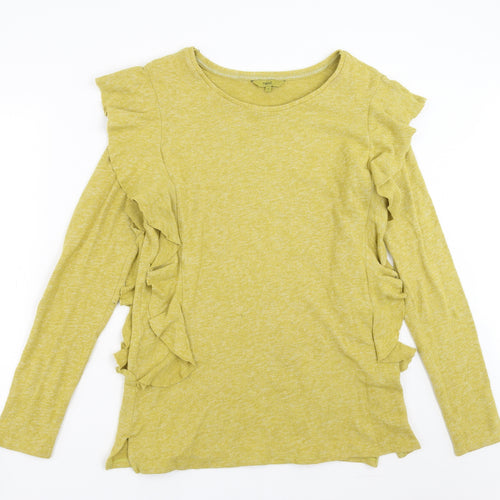 NEXT Womens Yellow   Pullover Jumper Size 16  - Ruffle detail