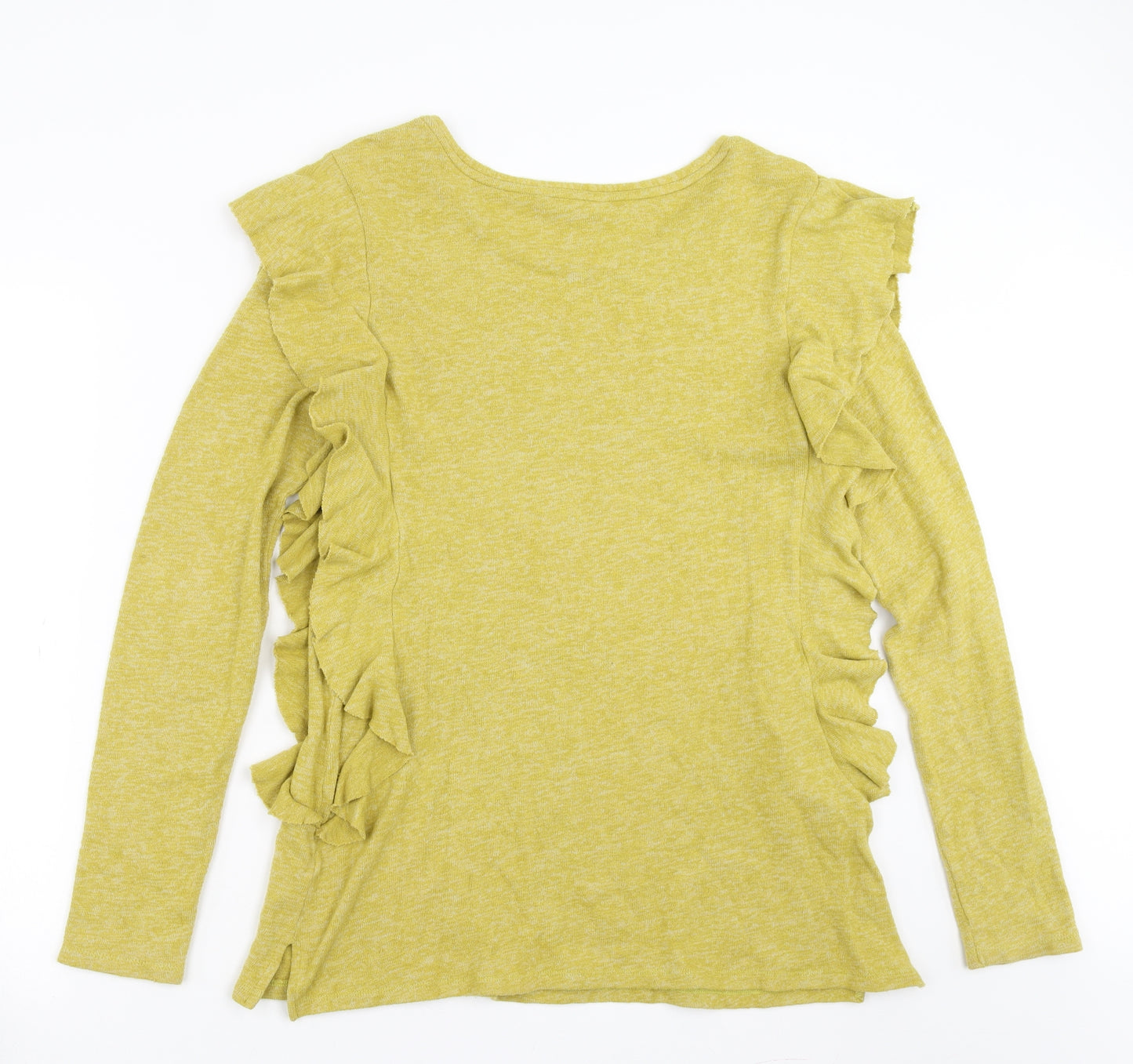 NEXT Womens Yellow   Pullover Jumper Size 16  - Ruffle detail