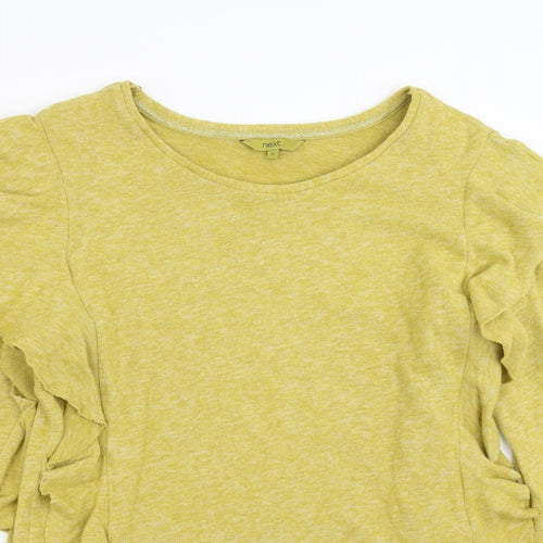 NEXT Womens Yellow   Pullover Jumper Size 16  - Ruffle detail