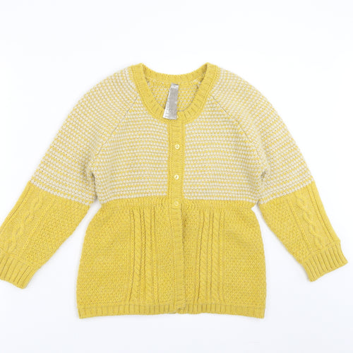 NEXT Womens Yellow  Knit Cardigan Jumper Size 12