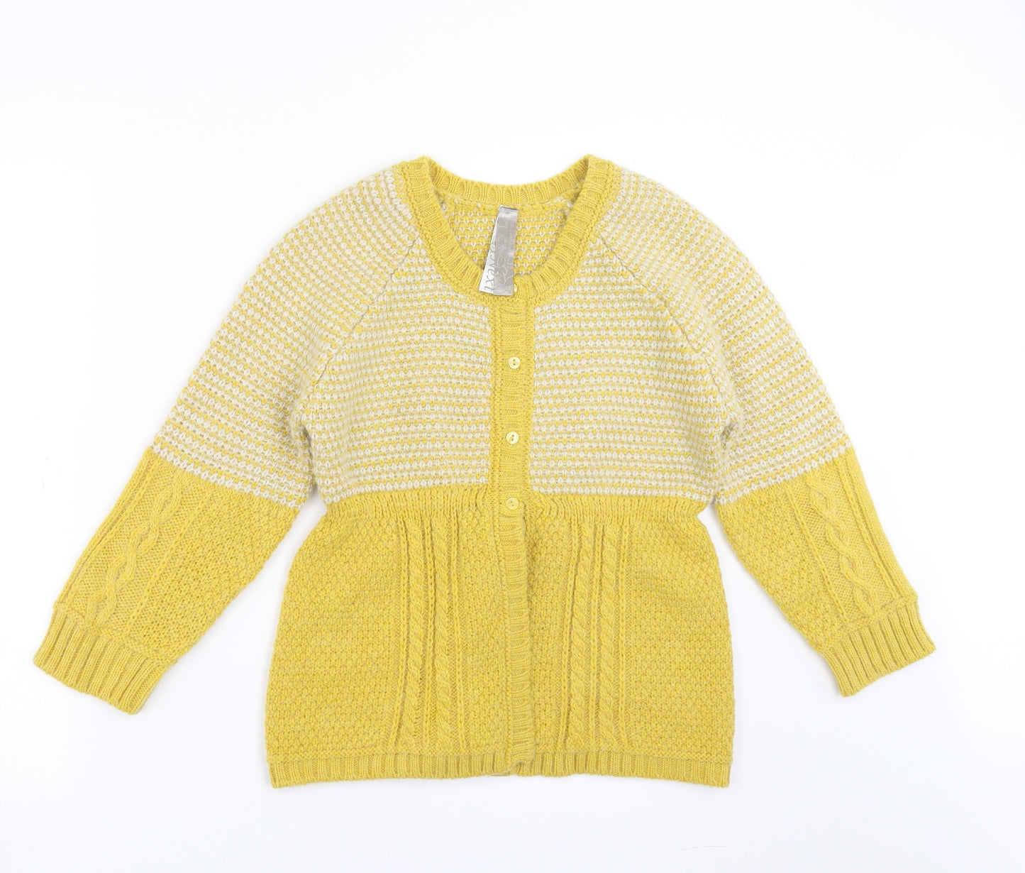 NEXT Womens Yellow  Knit Cardigan Jumper Size 12
