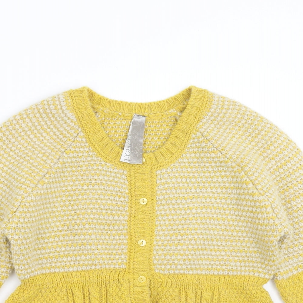 NEXT Womens Yellow  Knit Cardigan Jumper Size 12