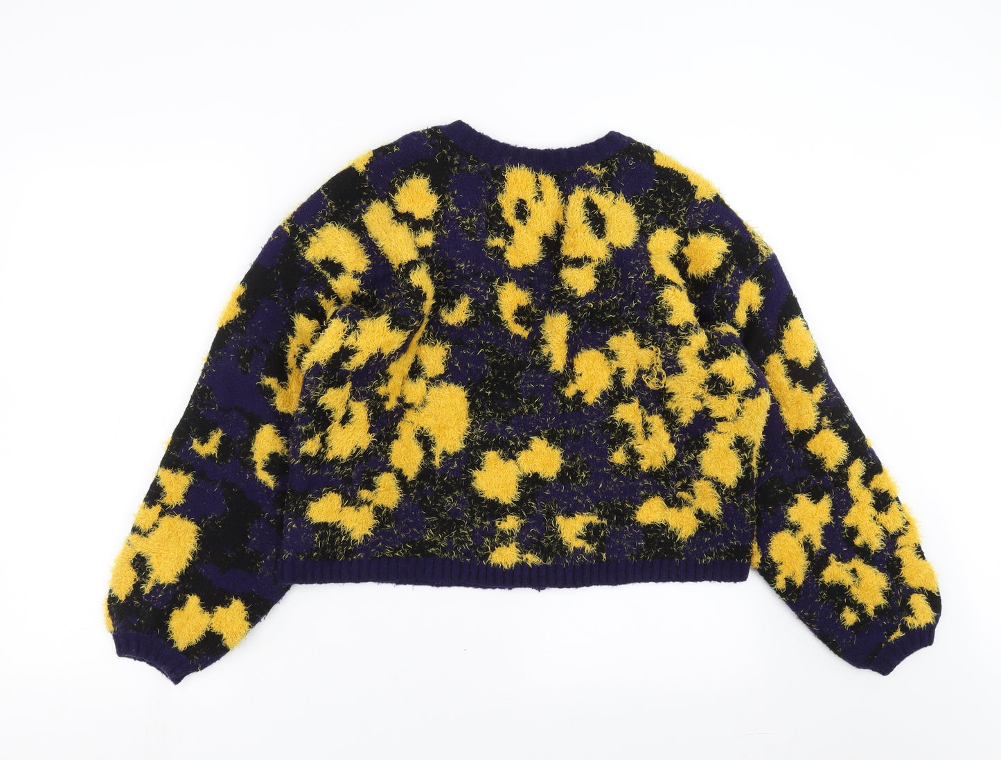 Lost ink Womens Blue Geometric  Pullover Jumper Size 12