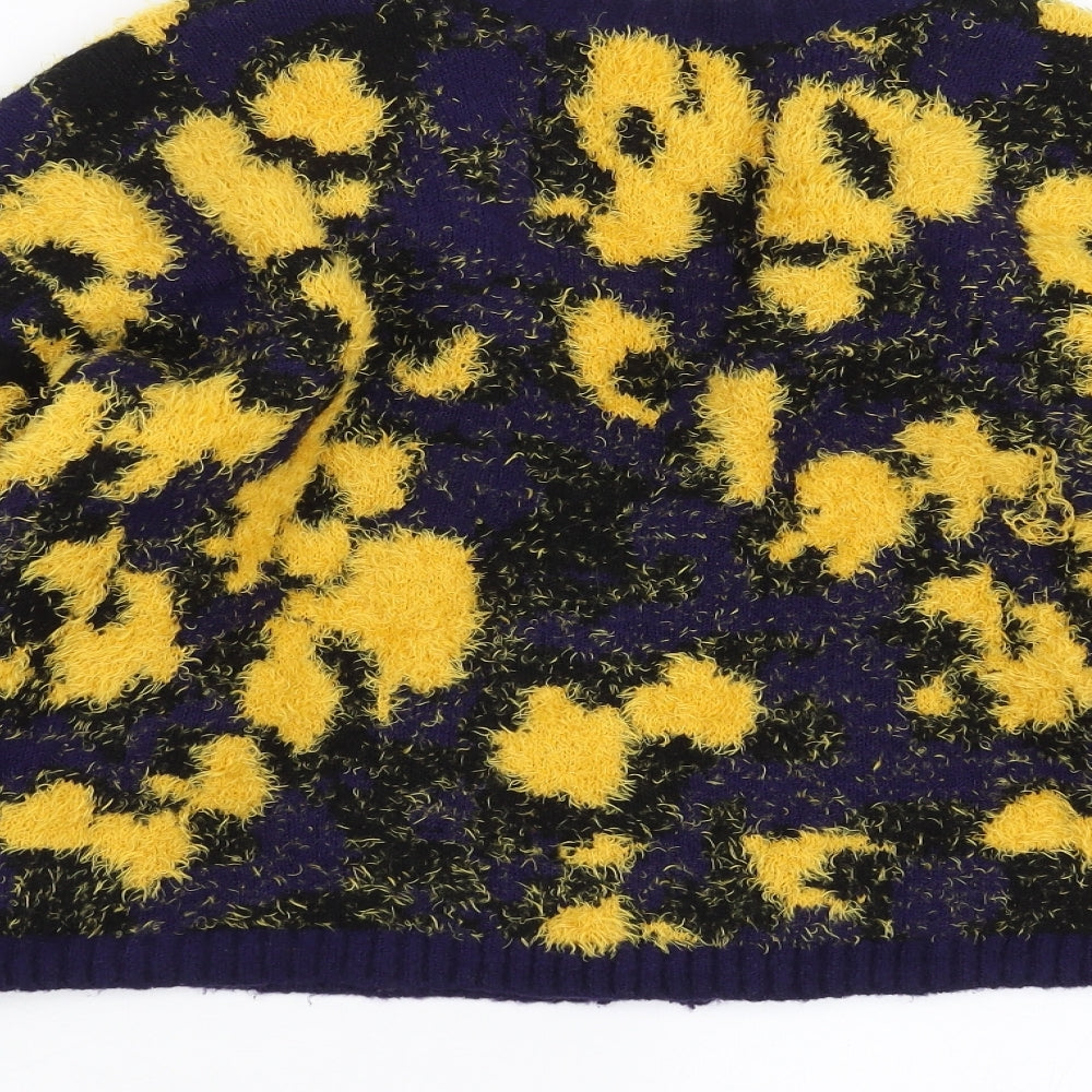 Lost ink Womens Blue Geometric  Pullover Jumper Size 12