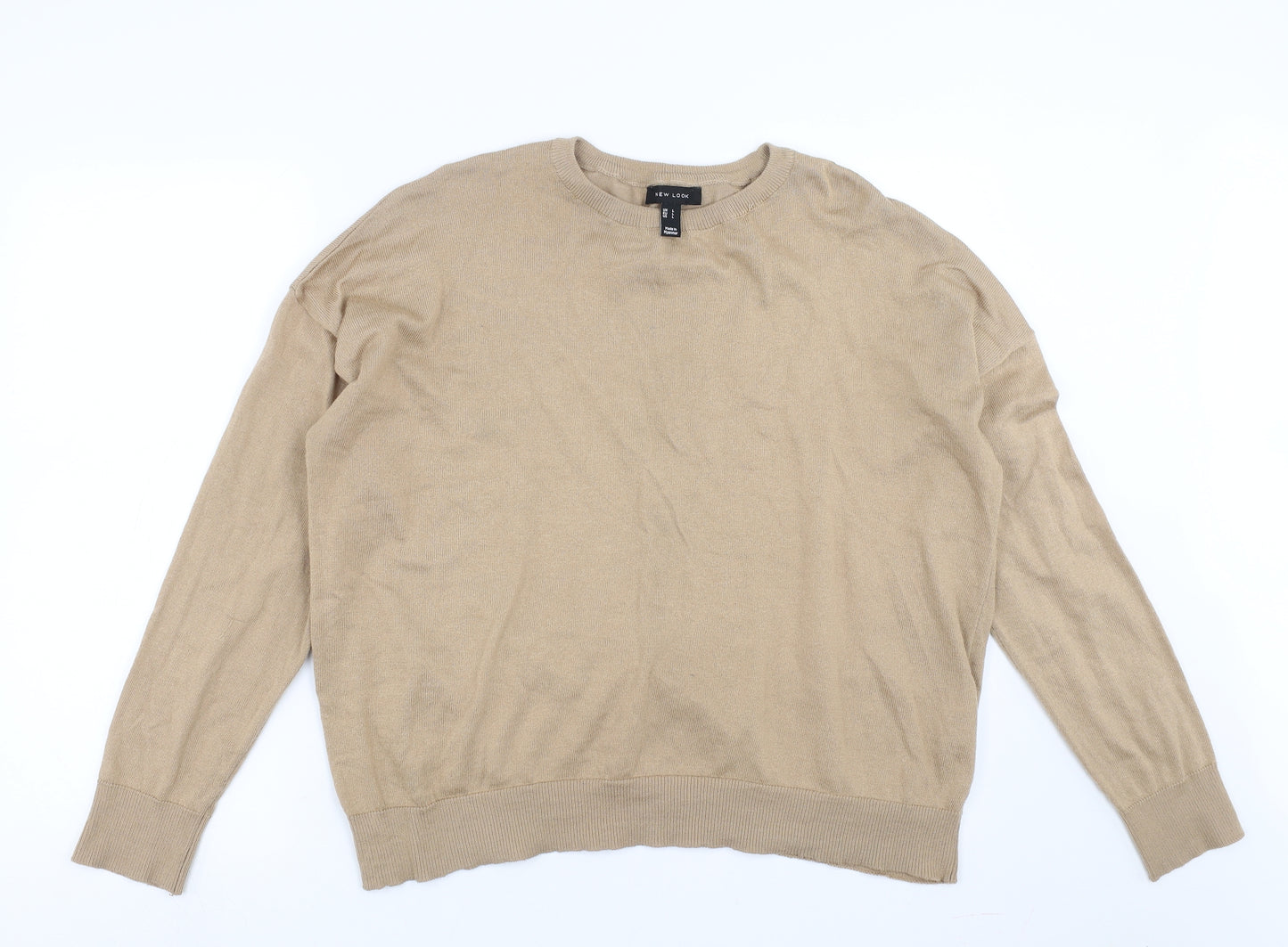 New Look Womens Beige  Knit Pullover Jumper Size L
