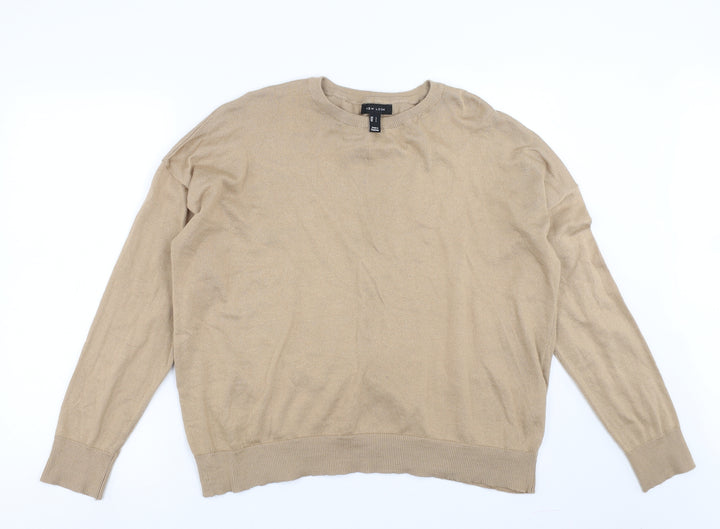 New Look Womens Beige  Knit Pullover Jumper Size L