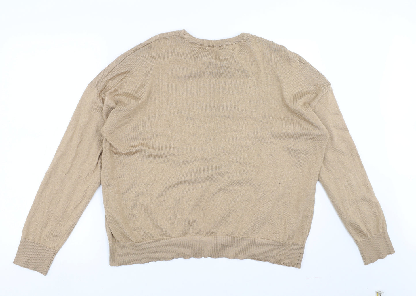 New Look Womens Beige  Knit Pullover Jumper Size L