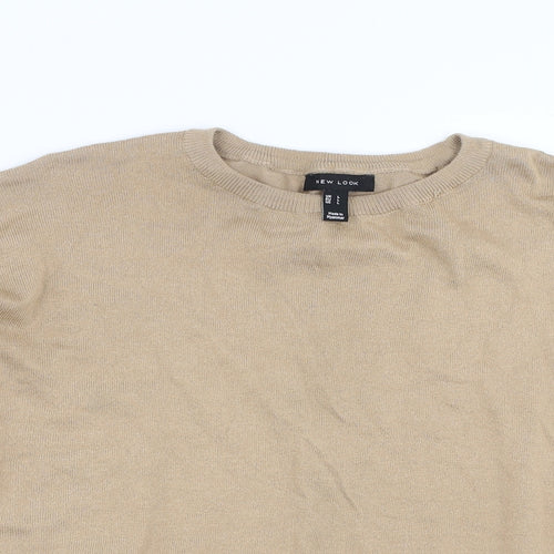 New Look Womens Beige  Knit Pullover Jumper Size L