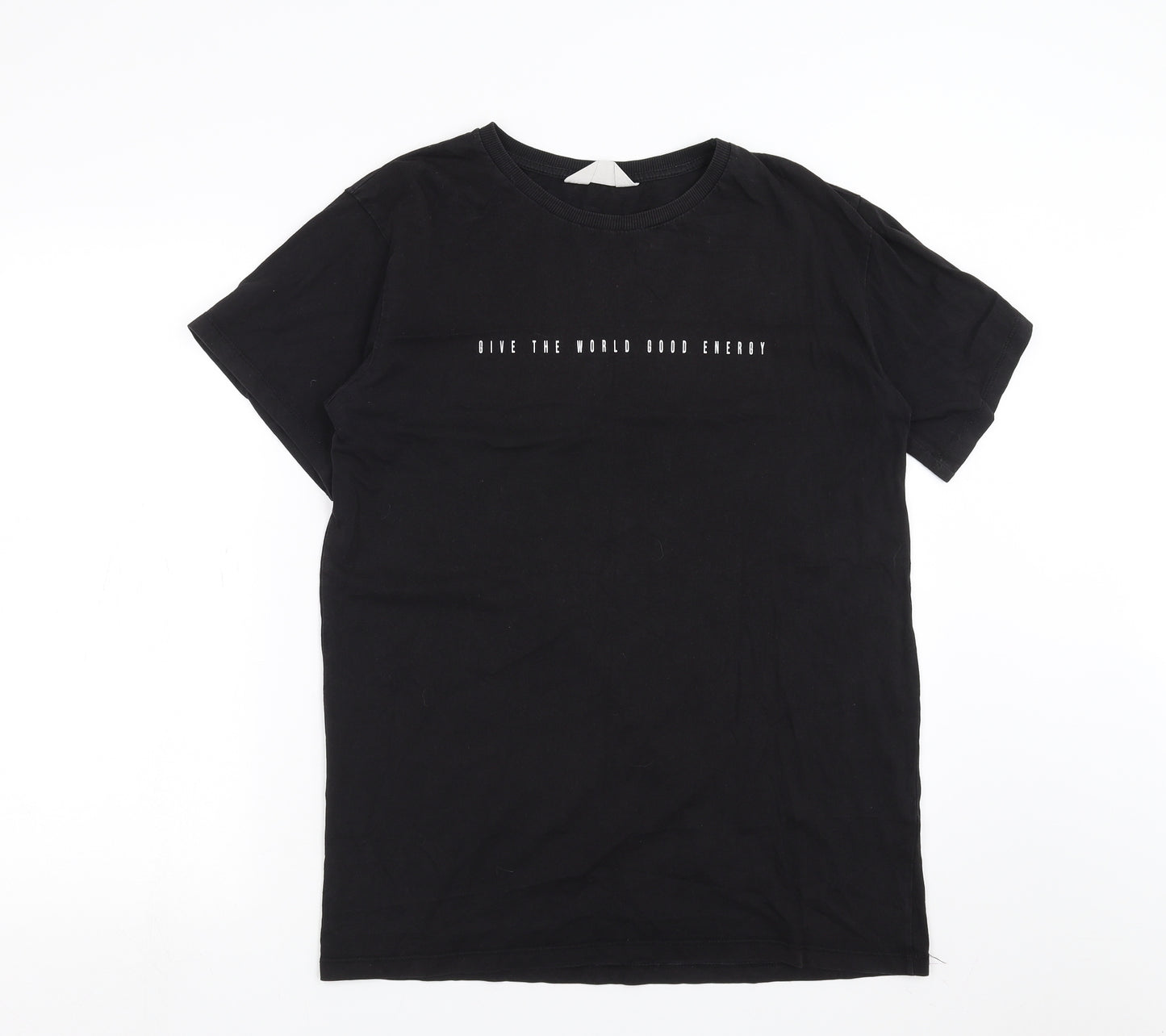 Primark Womens Black   Basic T-Shirt Size M  - give the world good energy