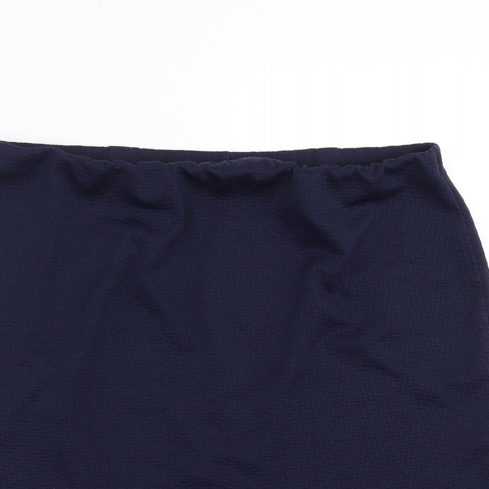 Roman Womens Blue Geometric  Straight & Pencil Skirt Size 14