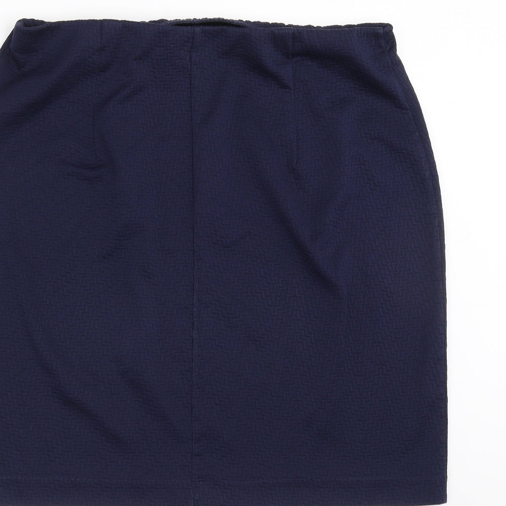 Roman Womens Blue Geometric  Straight & Pencil Skirt Size 14