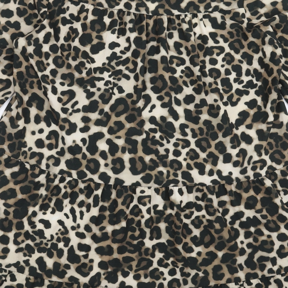 Cameo rose Womens Brown Animal Print  Trapeze & Swing  Size M