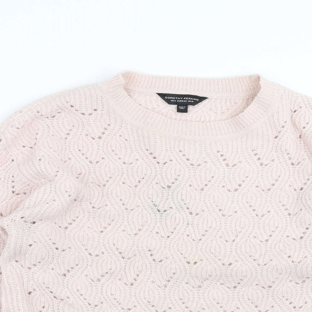 Dorothy Perkins Womens Pink  Knit Pullover Jumper Size 12