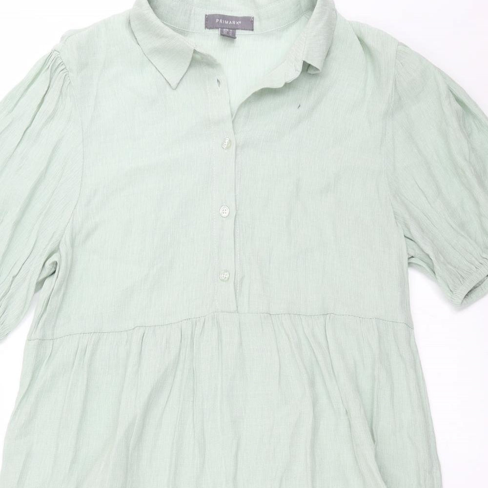 Primark Womens Green   Shirt Dress  Size 14