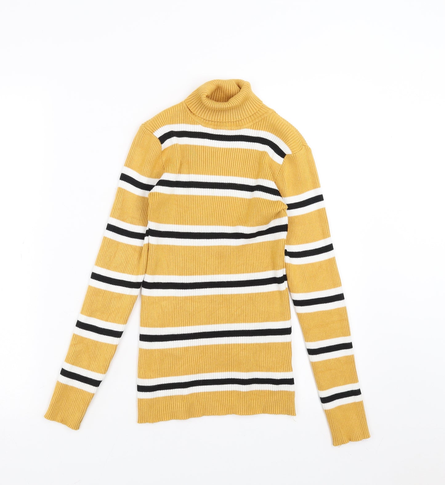 Primark Girls Yellow Striped  Pullover Jumper Size 11-12 Years