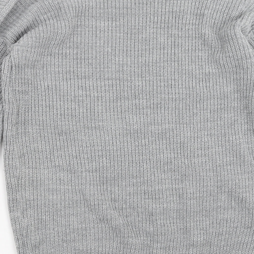 Boohoo Womens Grey  Knit Jumper Dress  Size 16