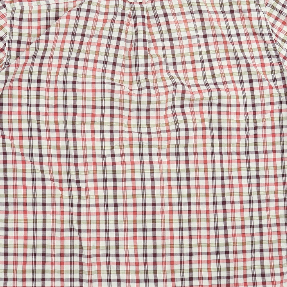 George Mens Red Check   Button-Up Size XL