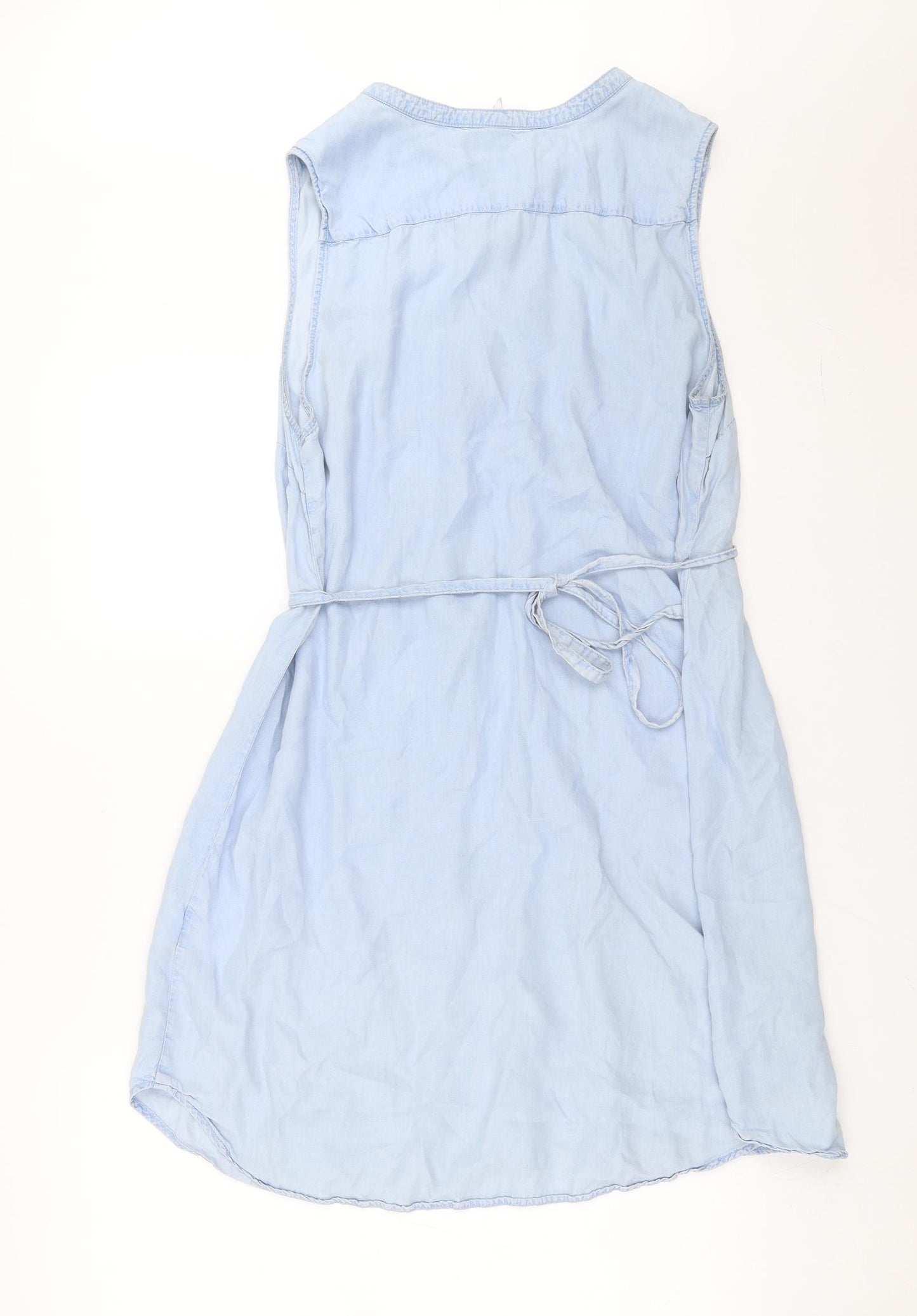 H&M Womens Blue  Denim Shirt Dress  Size L