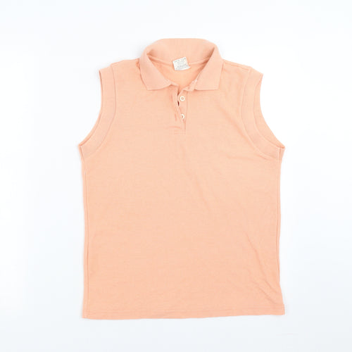 Casual Woman Womens Orange   Basic Polo Size 12