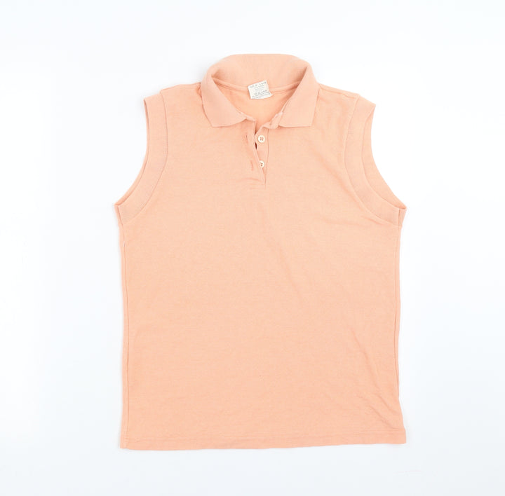 Casual Woman Womens Orange   Basic Polo Size 12