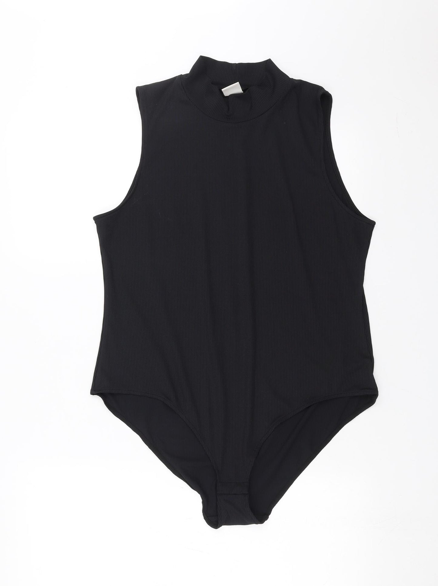 H&M Womens Black   Bodysuit One-Piece Size XL