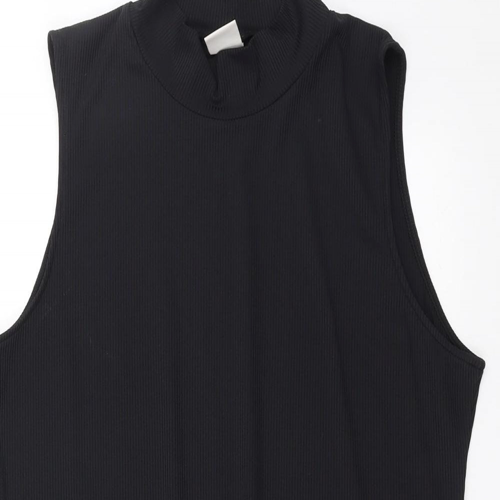 H&M Womens Black   Bodysuit One-Piece Size XL