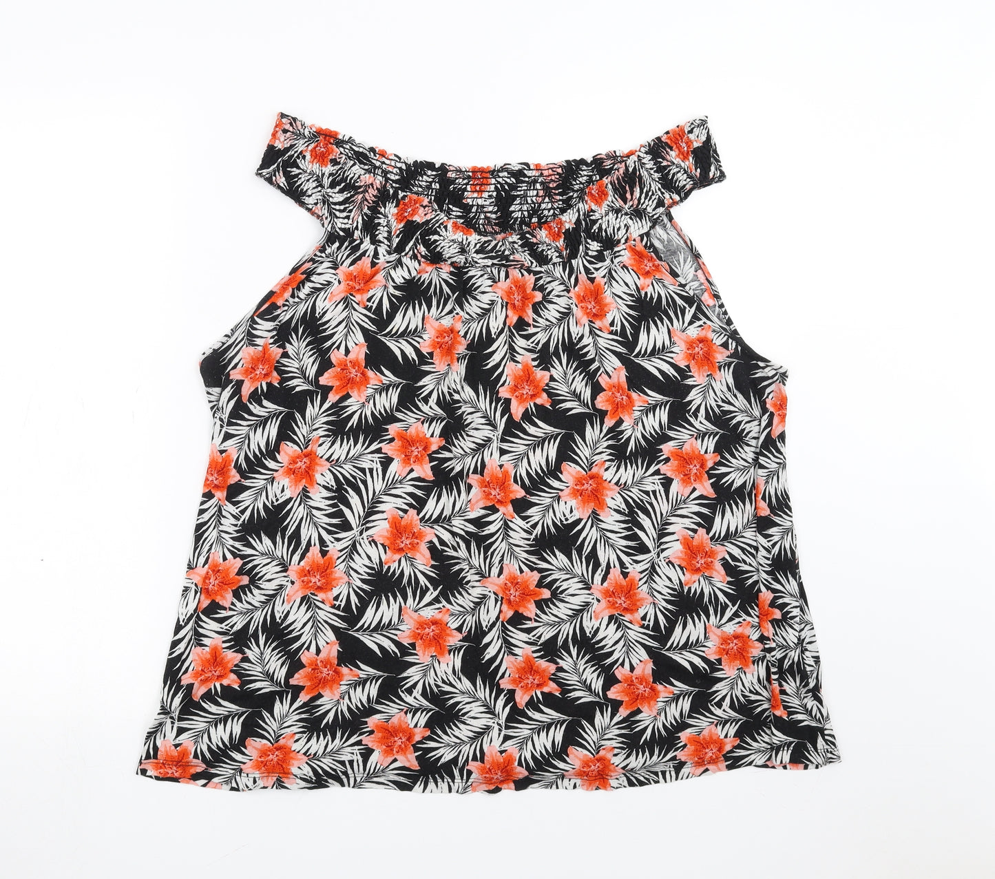 George Womens Black Floral  Basic Blouse Size 22