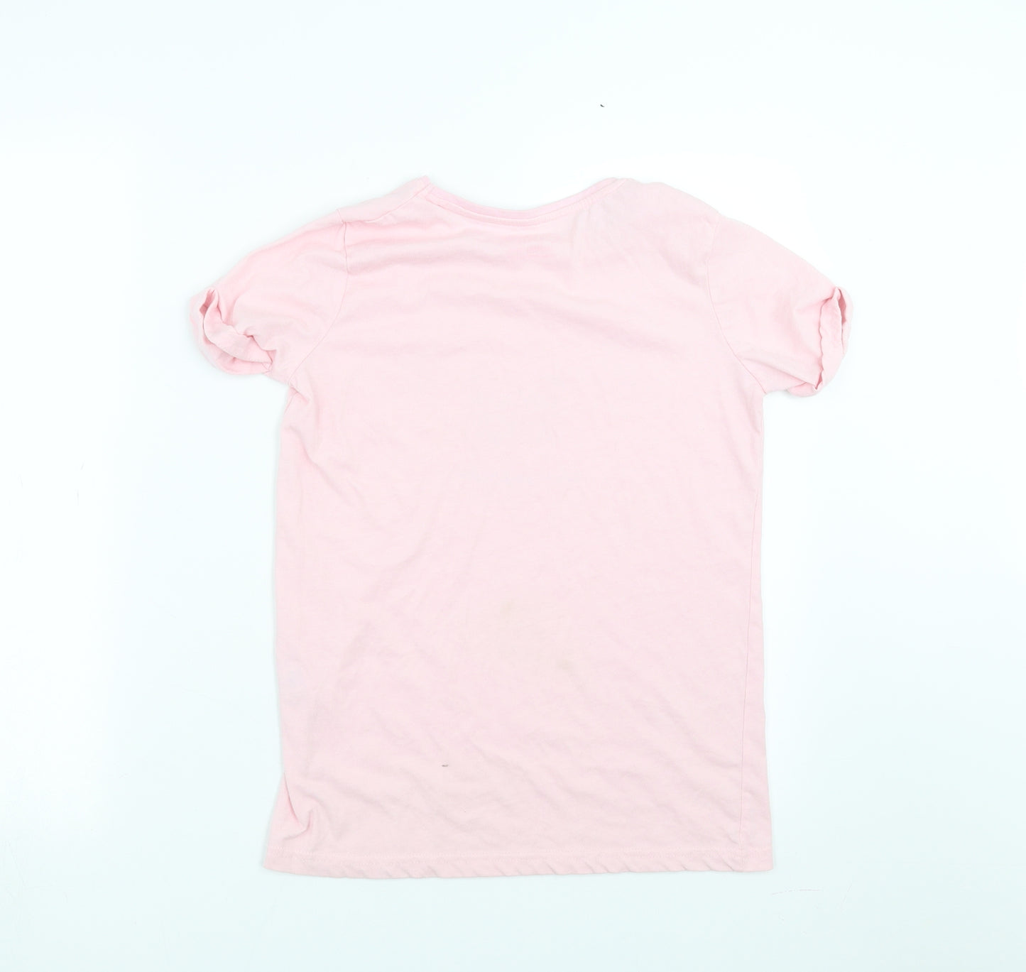 Primark Girls Pink   Basic T-Shirt Size 12-13 Years  - Butterflies