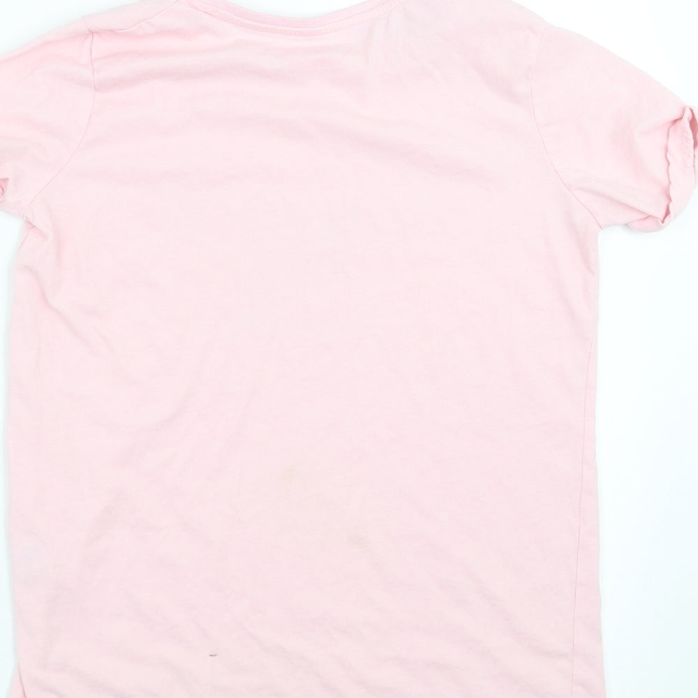 Primark Girls Pink   Basic T-Shirt Size 12-13 Years  - Butterflies