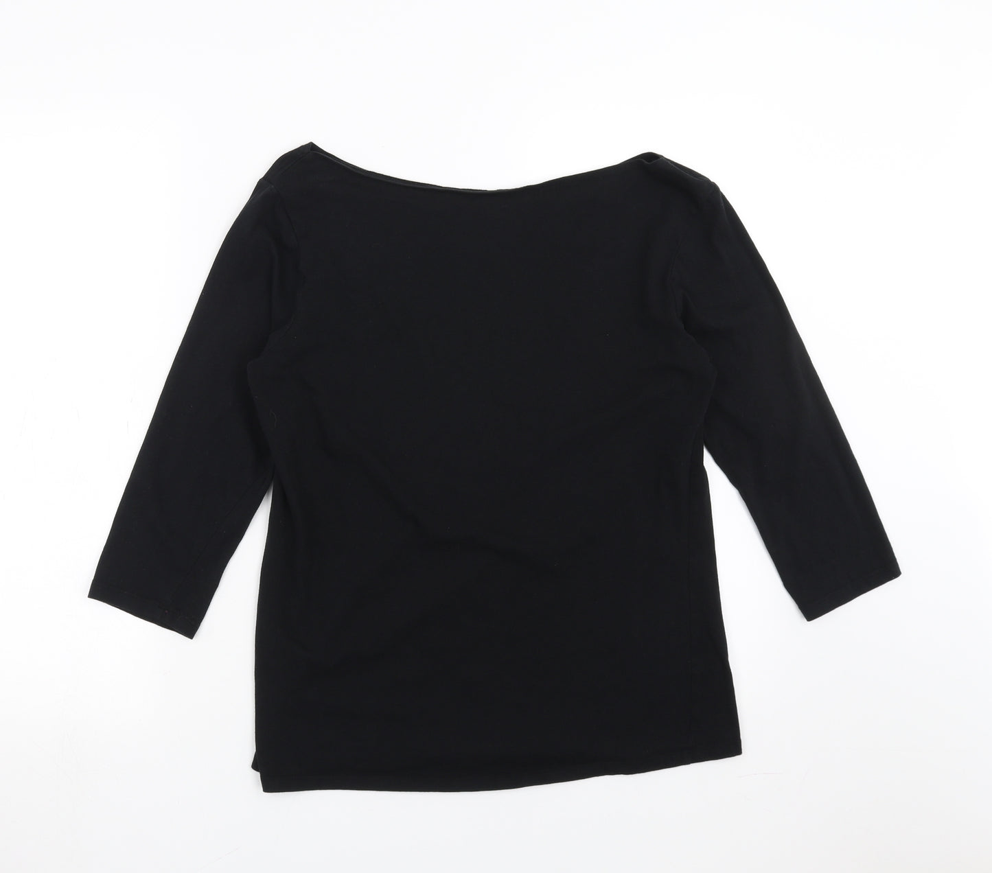 Primark Womens Black   Basic T-Shirt Size 16  - slash neck