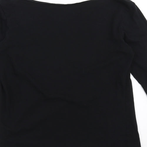 Primark Womens Black   Basic T-Shirt Size 16  - slash neck