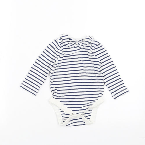 Marks and Spencer Boys Black Striped  Babygrow One-Piece Size 6-9 Months