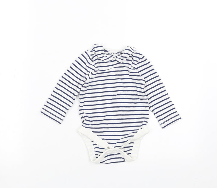Marks and Spencer Boys Black Striped Babygrow One-Piece Size 6-9 Months