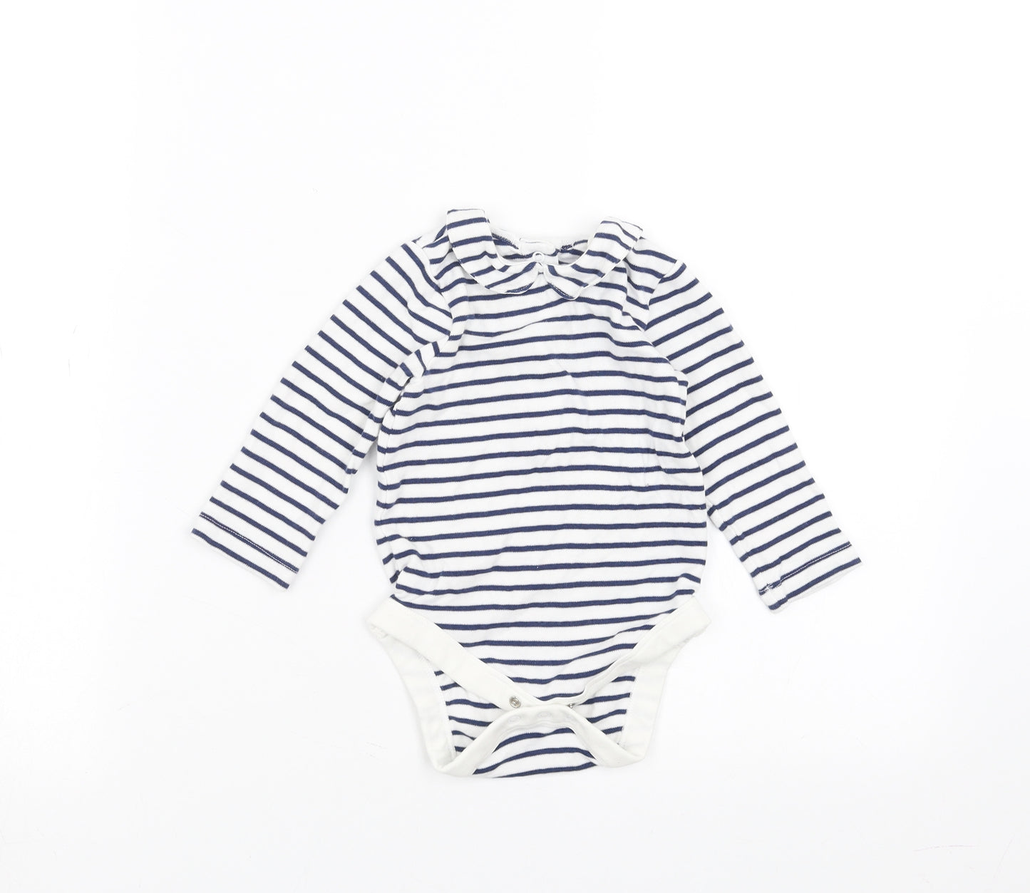 Marks and Spencer Boys Black Striped  Babygrow One-Piece Size 6-9 Months