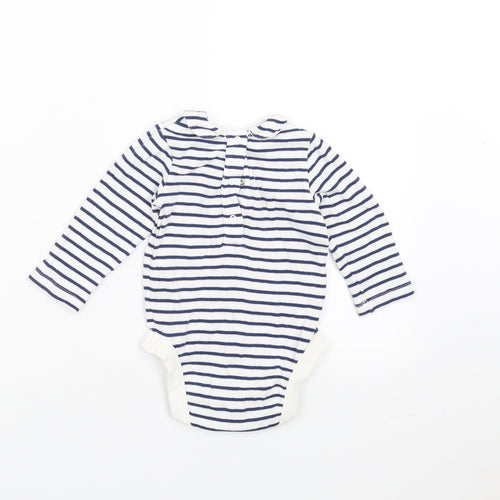 Marks and Spencer Boys Black Striped  Babygrow One-Piece Size 6-9 Months