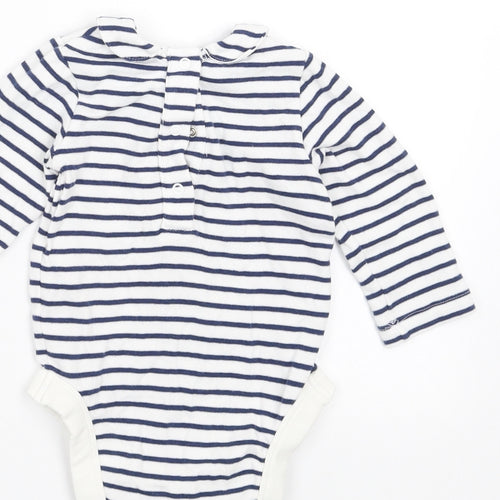 Marks and Spencer Boys Black Striped  Babygrow One-Piece Size 6-9 Months