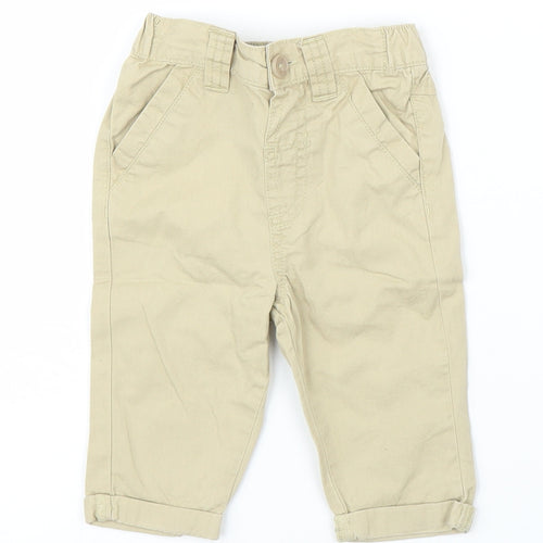 F&F Boys Beige   Capri Trousers Size 3-6 Months